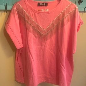 Blue B tassel top